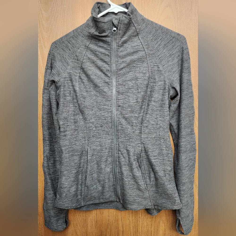Yogalicious Gray Full-Zip Hoodie